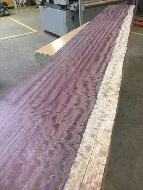 Purple Heart  live edge slab