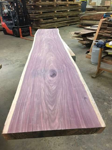 Purple Heart  live edge slab